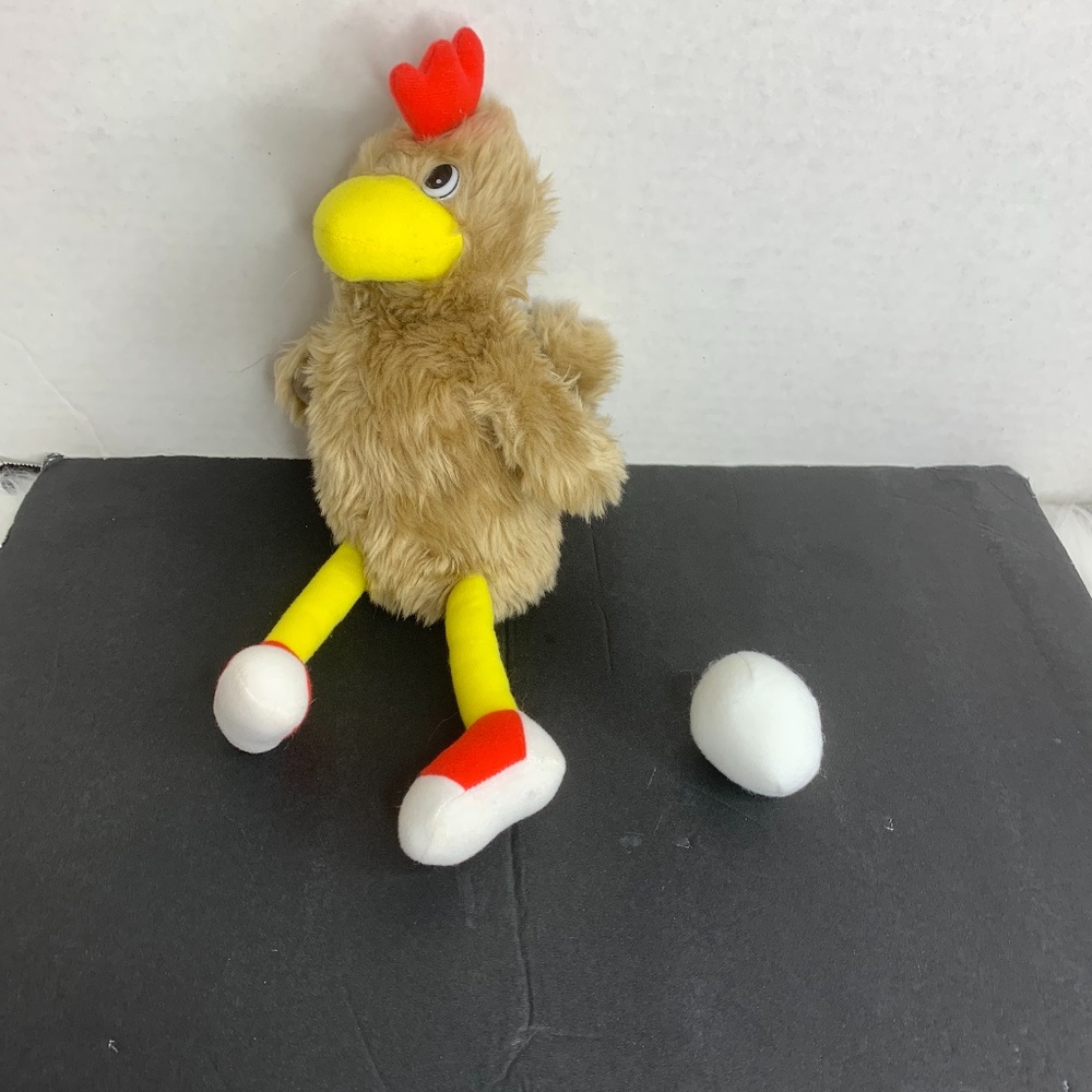 BJ Toy Plush Stuffed Animal Toy Chicken Laying egg 14 in Tall